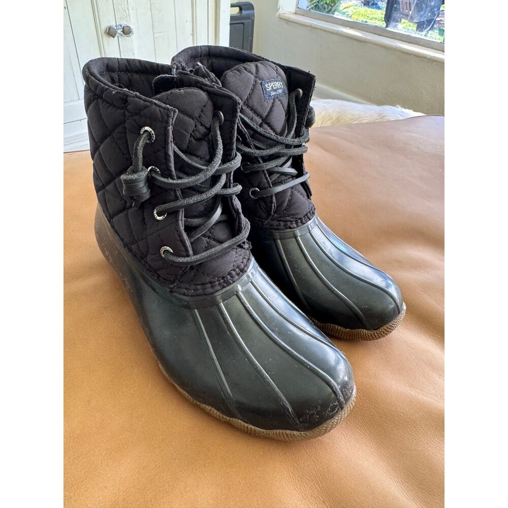 Sperry topsiders quilted duck boots / rain boots size 3Y *see photos